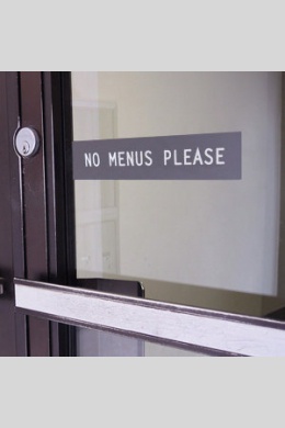 No Menus Please